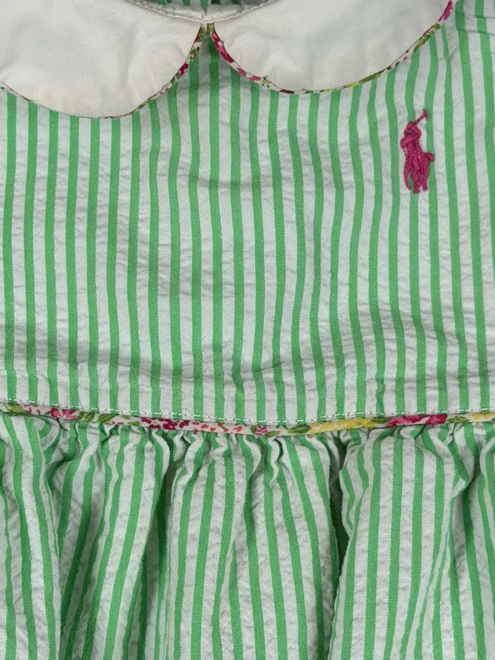 POLO Ralph Lauren Seersucker Striped Bubble Romper - 12M